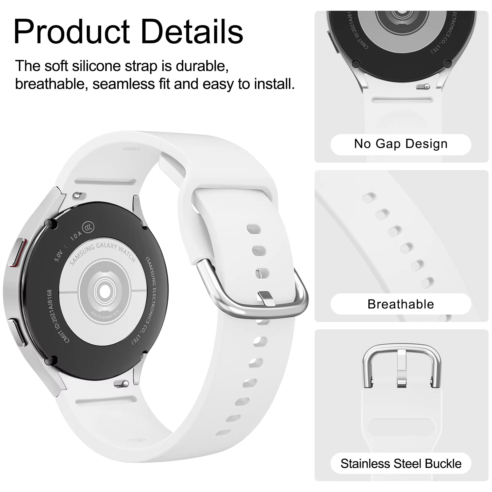 TPU Case+Silicone Strap for  Watch 4 5 6 7 40Mm 44Mm Band Screen Protective Cover Bumper for Galaxy Watch 4 5 6 7