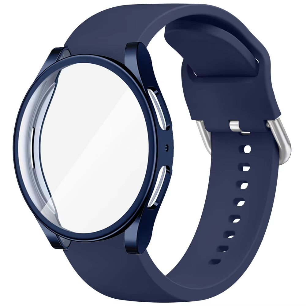 TPU Case+Silicone Strap for  Watch 4 5 6 7 40Mm 44Mm Band Screen Protective Cover Bumper for Galaxy Watch 4 5 6 7