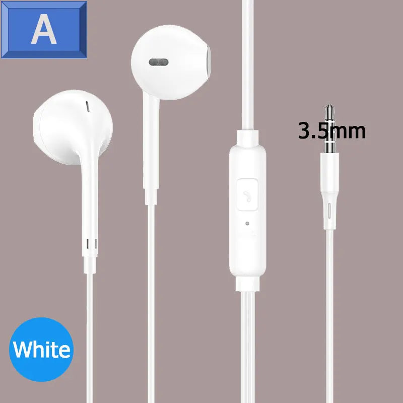 3.5Mm Wired Headphones in Ear Headset Wired Earphones with Microphone Stereo Earbuds Sports for Samsung Huawei Xiaomi Phones MP3