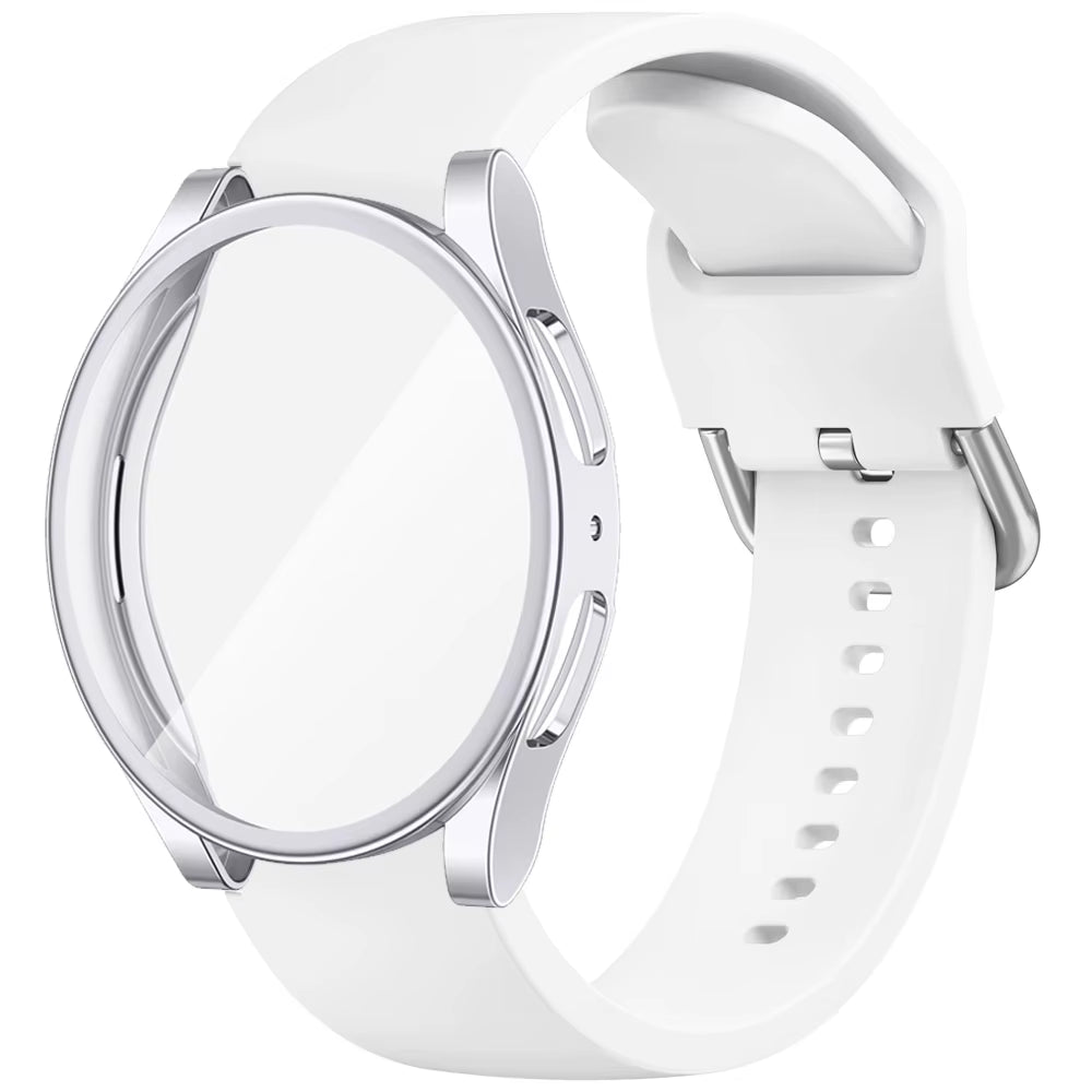 TPU Case+Silicone Strap for  Watch 4 5 6 7 40Mm 44Mm Band Screen Protective Cover Bumper for Galaxy Watch 4 5 6 7