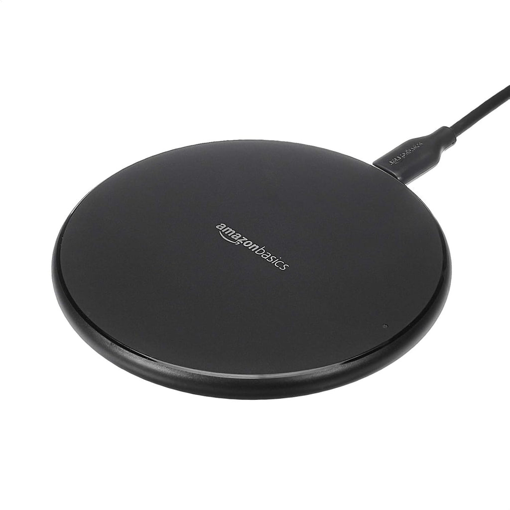 15W Qi Certified Wireless Charging Pad for Iphone 16/15/14/13/12/11/X, Samsung and More, with USB Cable, Black
