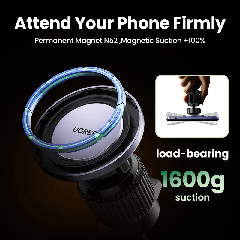 UGREEN Magnetic Car Phone Holder Air Vent Car Phone Stand for Magsafe Iphone 15 14 13 Promax Xiaomi Samsung Strong Magnet Holder