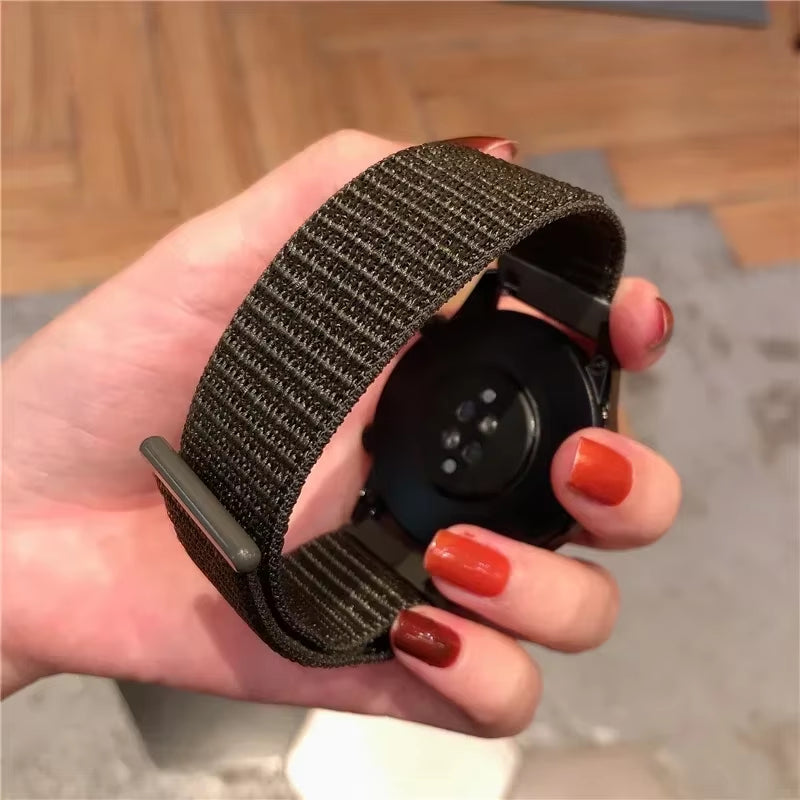 Nylon Loop Band for  Watch 7 FE 6/5/Pro/4/Classic/Active 2 40-44Mm 20Mm/22Mm Sport Bracelet Huawei Gt 2/E/3 Strap