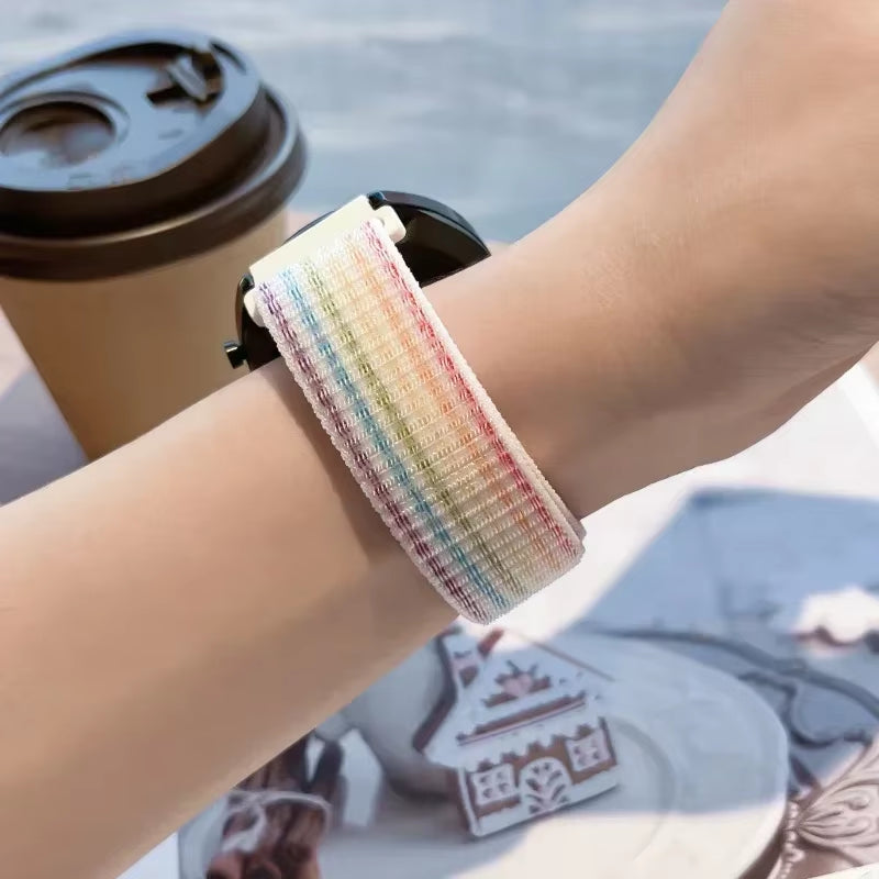 Nylon Loop Band for  Watch 7 FE 6/5/Pro/4/Classic/Active 2 40-44Mm 20Mm/22Mm Sport Bracelet Huawei Gt 2/E/3 Strap