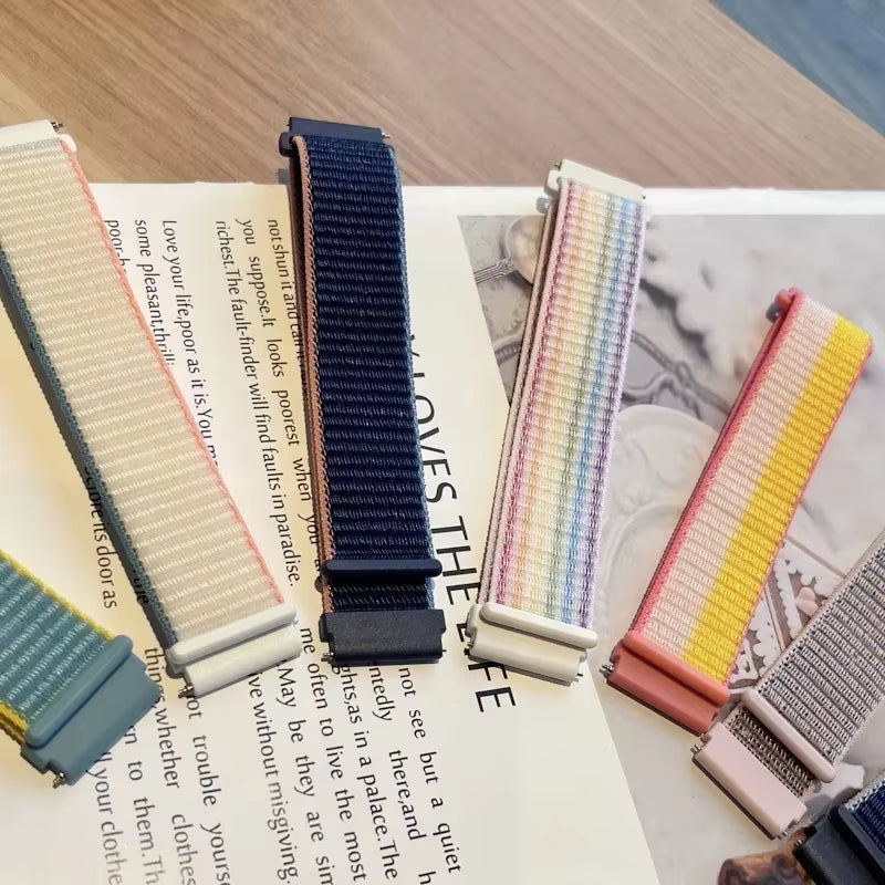 Nylon Loop Band for  Watch 7 FE 6/5/Pro/4/Classic/Active 2 40-44Mm 20Mm/22Mm Sport Bracelet Huawei Gt 2/E/3 Strap