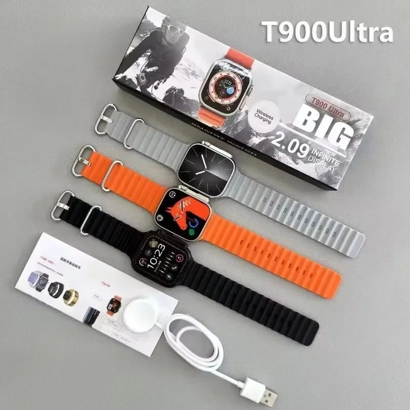 Wholesale T900 Ultra Smart Watch Men 49Mm Series 9 AMOLED Screen NFC Compass Waterproof for Apple Watch IWO Ultra 9 Smartwatch