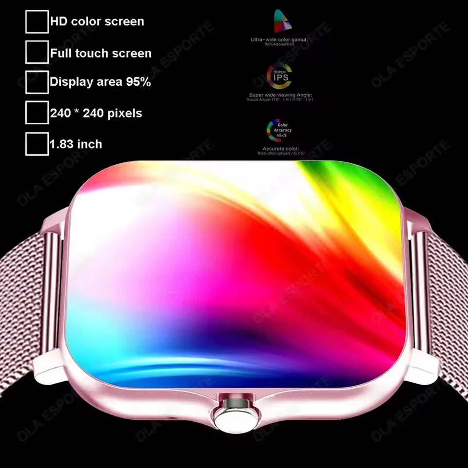 2025 Smart Watch 2.01‘’ Full Touch Amoled BT Call Sport Waterproof Watches Heart Rate Blood Pressure Smartwatch for Men Women
