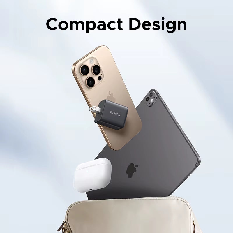 【US Plug】 20W 30W Gan Charger Mini PD 3.0 USB C Phone Charger for Iphone 16 15 14 Pro Samsung S25 Xiaomi Tablet Ipad Air