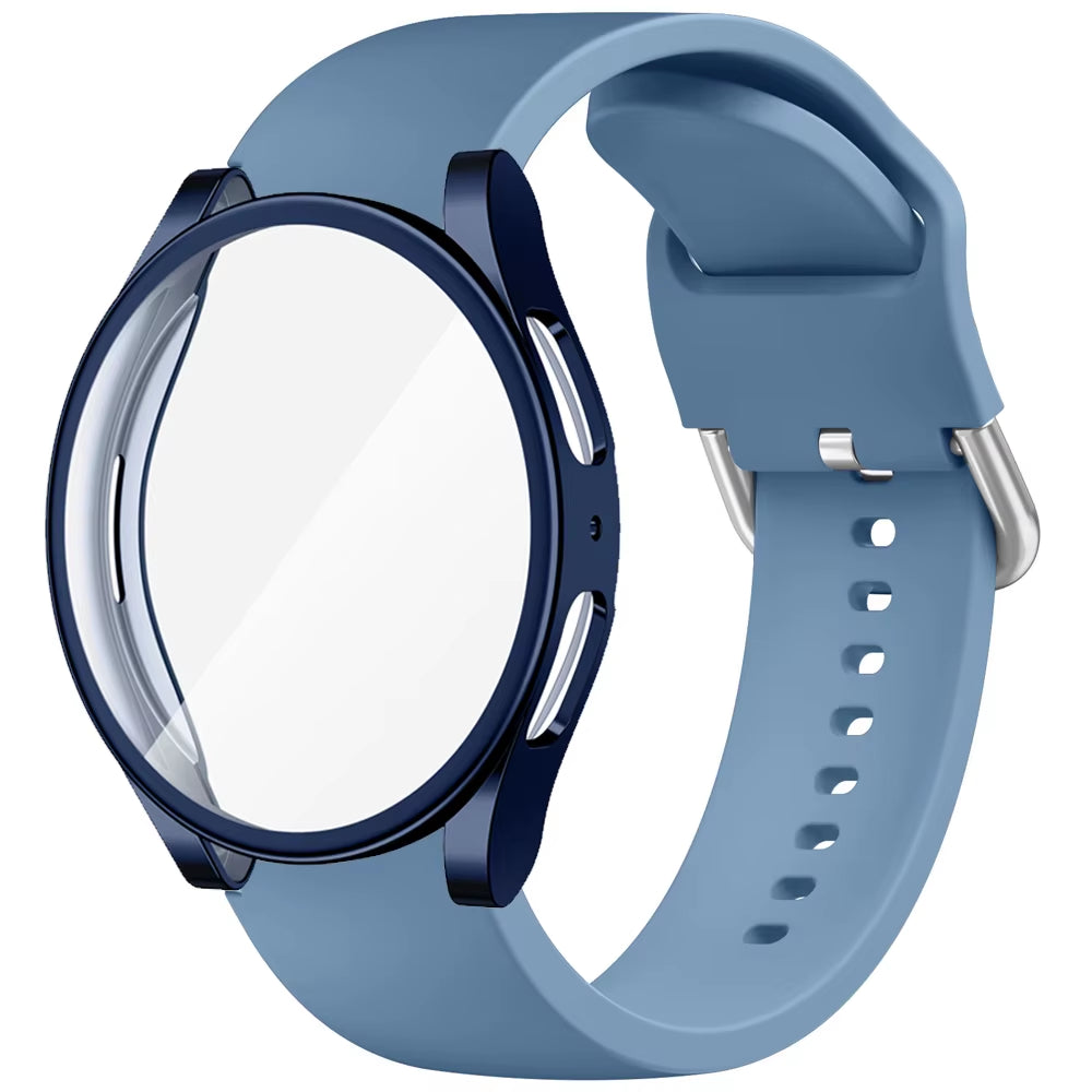 TPU Case+Silicone Strap for  Watch 4 5 6 7 40Mm 44Mm Band Screen Protective Cover Bumper for Galaxy Watch 4 5 6 7